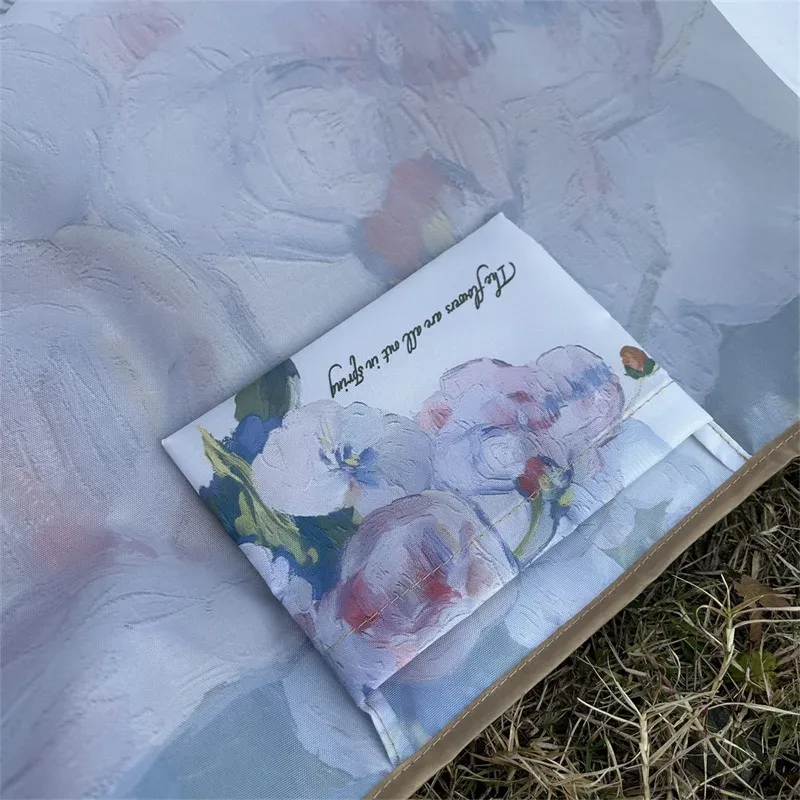 sac de courses pliable imprimé peinture à l'huile, réutilisable, grande capacité, sac fourre-tout écologique, sac de rangement portable et imperméable