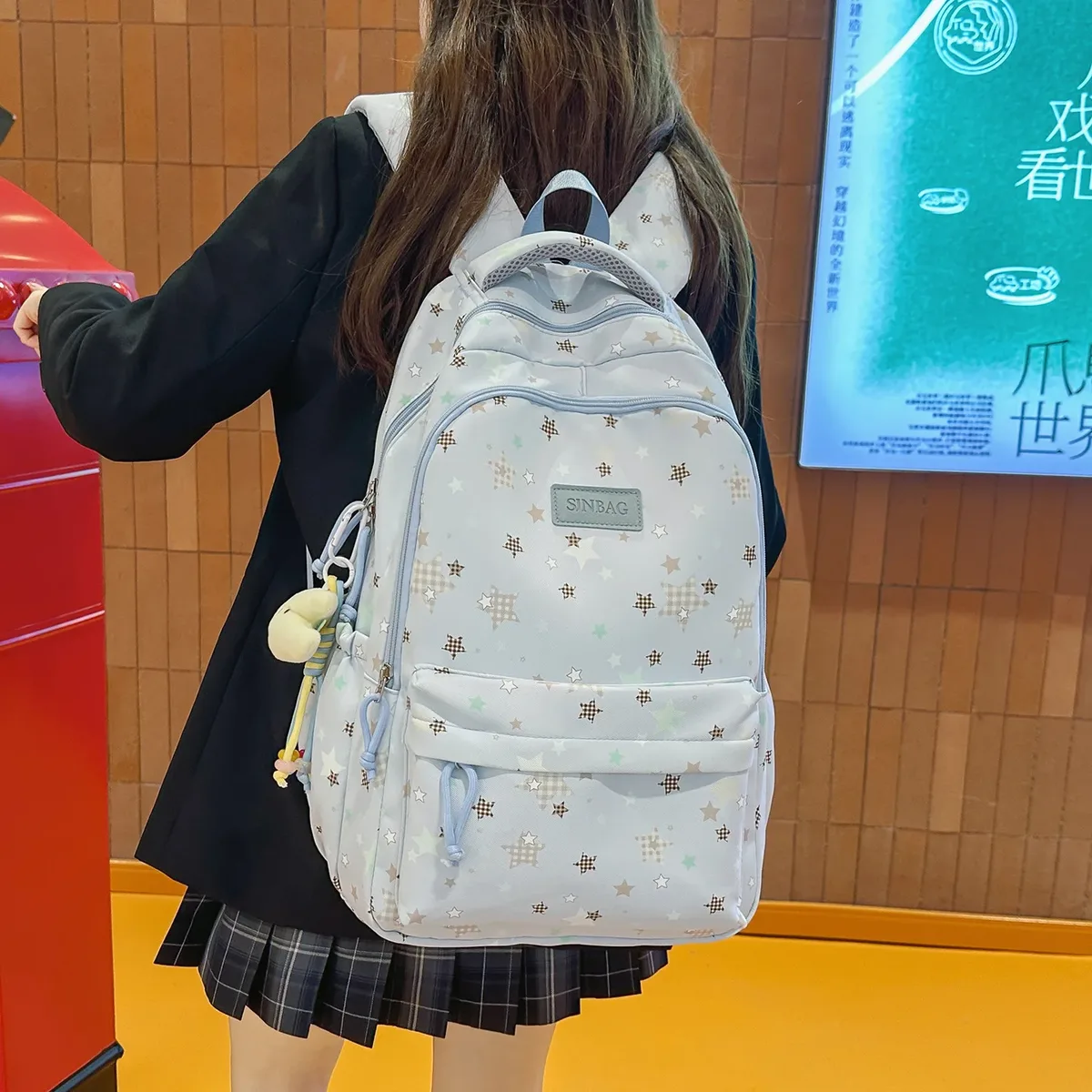 sac à dos pour filles, adolescents, garçons, enfants, sacs à dos d'école décontractés, sacs à dos mignons multi-poches pour livres