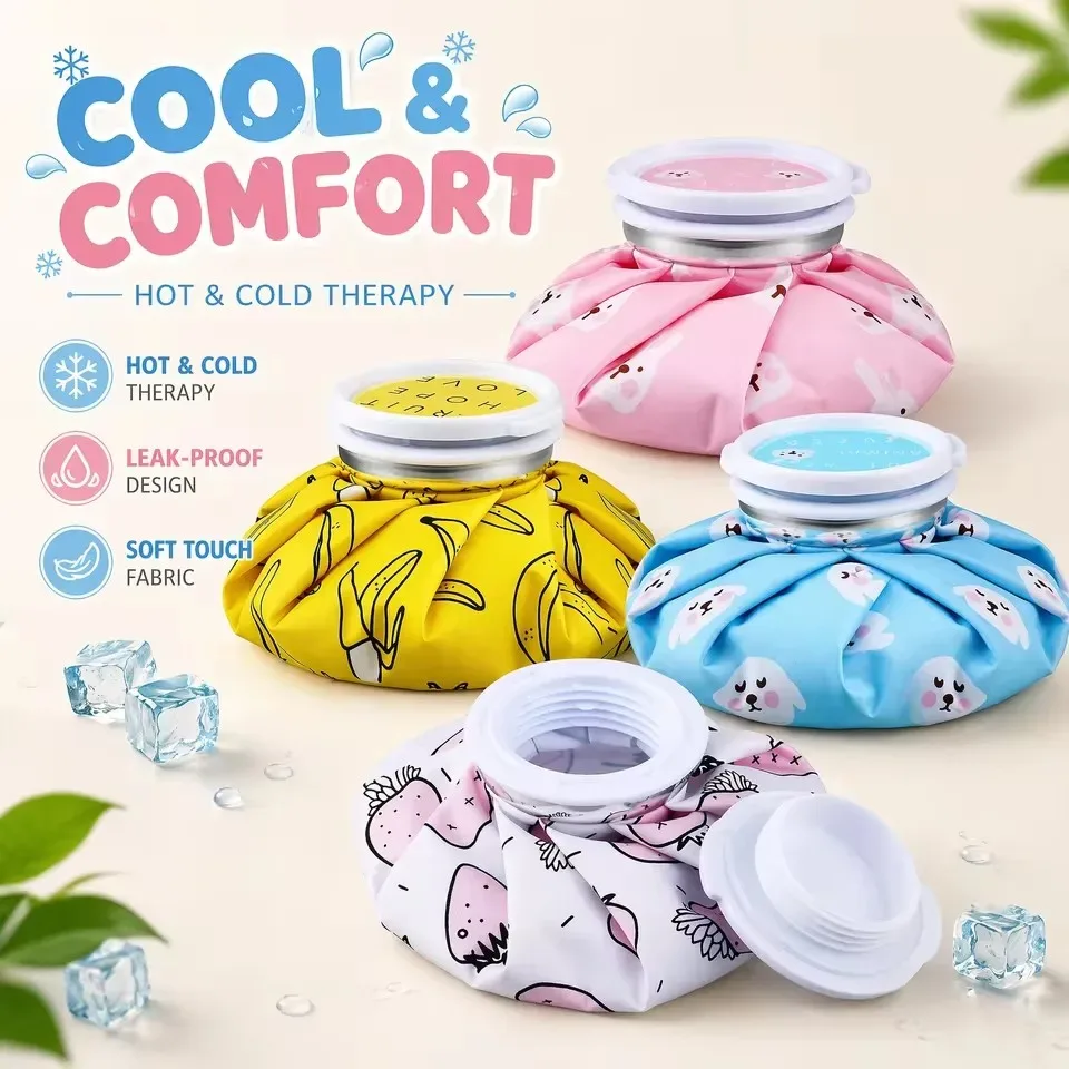 sac de compression chaud et froid à motif de dessin animé mignon pour usage répété, idéal comme bouillotte domestique ou pour le refroidissement physique après l'exercice