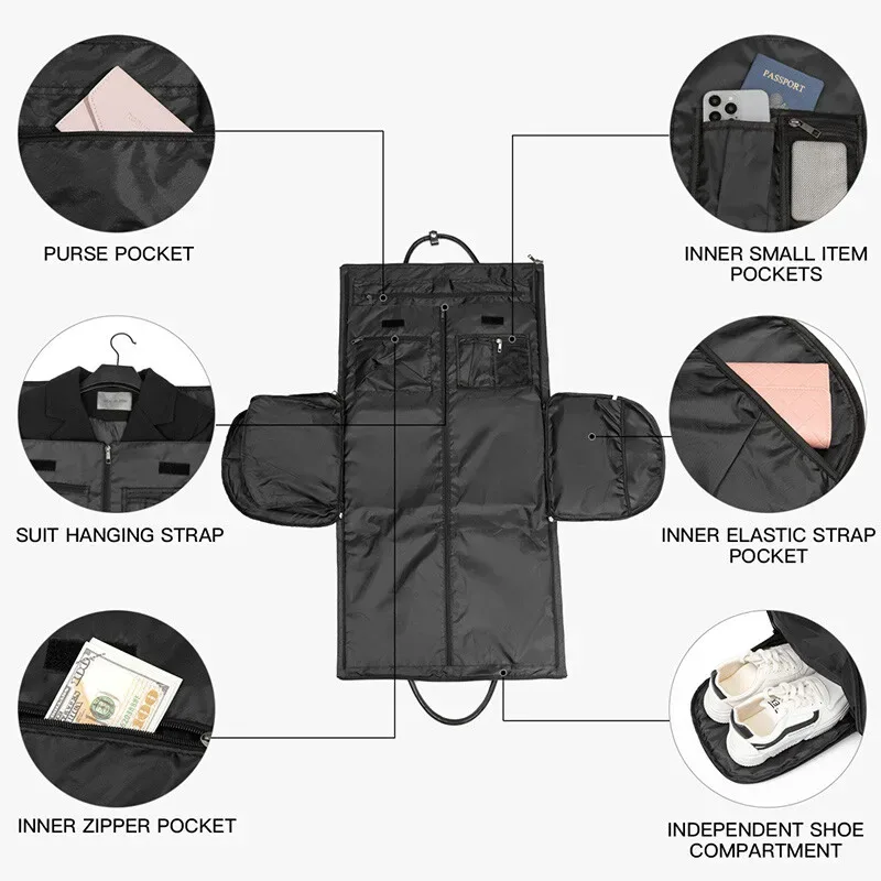 sac à vêtements extensible multifonctionnel professionnel, valise à roulettes étanche avec roues, sac à main convivial pour les voyages d'affaires et la salle de sport