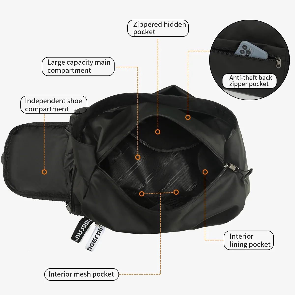 tigernu femmes sacs sacs de voyage pour femmes sac à main sacs de sport légers femme sac de sport filles sac à bandoulière hommes sac à bandoulière