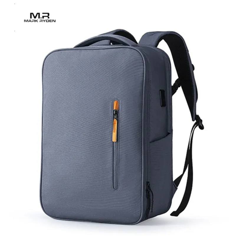 sac à dos de voyage imperméable mark ryden, sac d'école pour étudiants, sac à dos décontracté pour hommes, tendance, léger, pour ordinateur portable 15,6 pouces