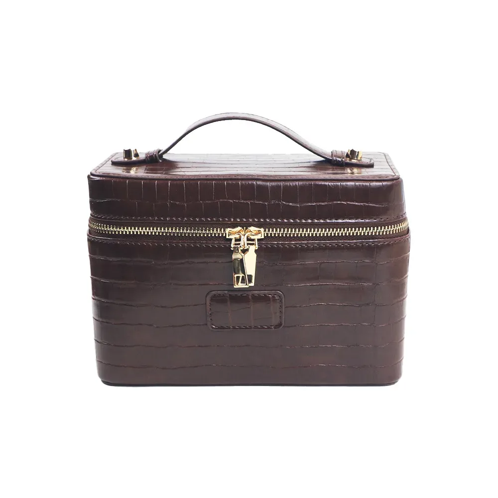 sac de toilette de voyage personnalisé avec motif crocodile, sac de maquillage portable à suspendre, organiseur de cosmétiques pour femmes