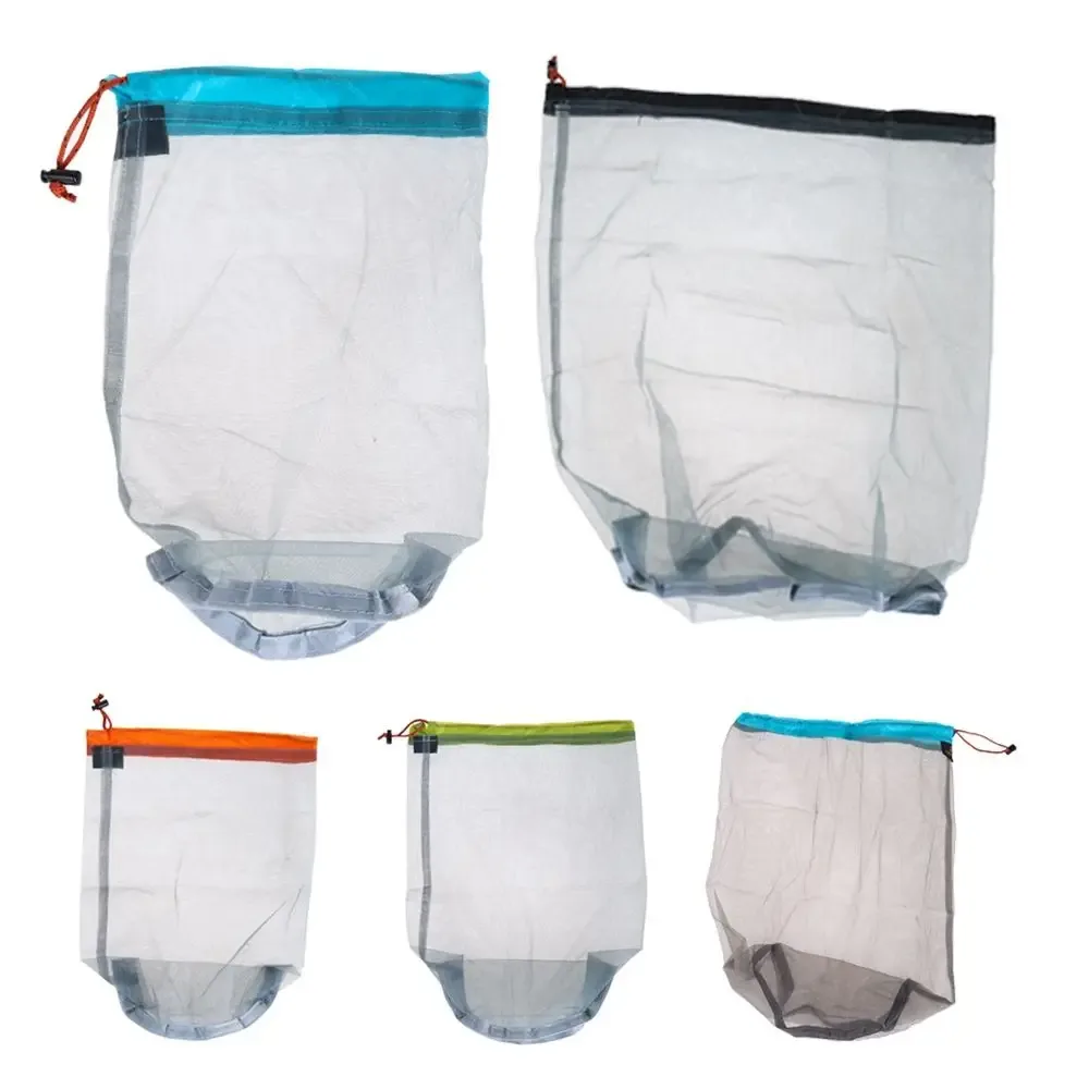 sac de rangement en maille ultralégère de haute qualité, outils de randonnée, organisateur d'escalade, sac de rangement à cordon, accessoires de sport de camping, sacs de voyage