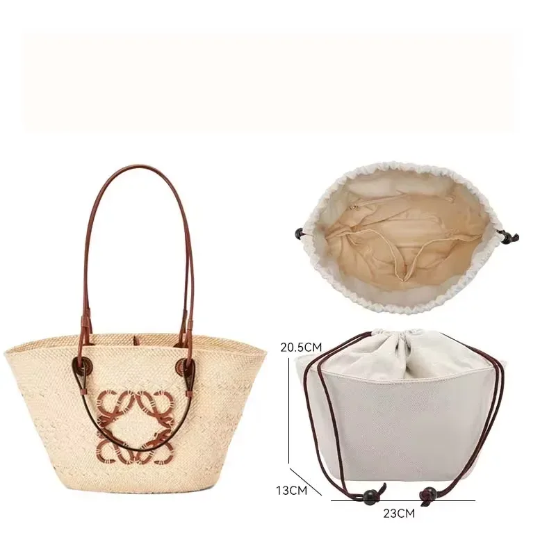 insert organisateur de sac pour panier lew, support de sac à cordon tissé en paille, sac intérieur dans les accessoires de sac