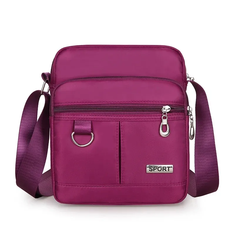 petit sac à bandoulière décontracté pour femmes, porte-monnaie multifonctionnel, portefeuille en nylon, sacoche étanche pour téléphone portable