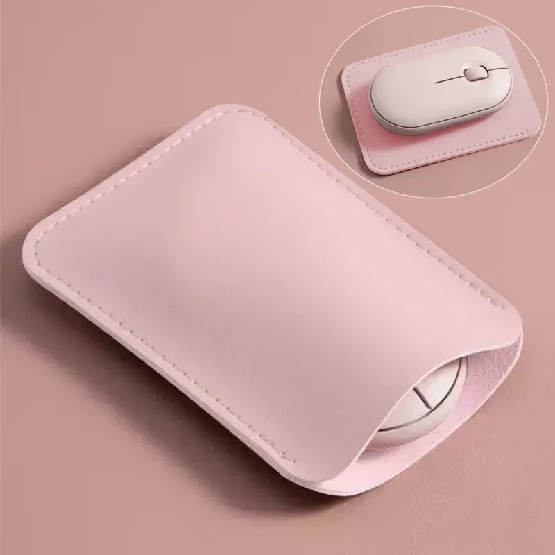 sac de rangement pour souris sans fil, 1 pièce, pochette de protection en cuir adaptée pour souris, étui anti-rayures, sac de rangement portable simple pour souris