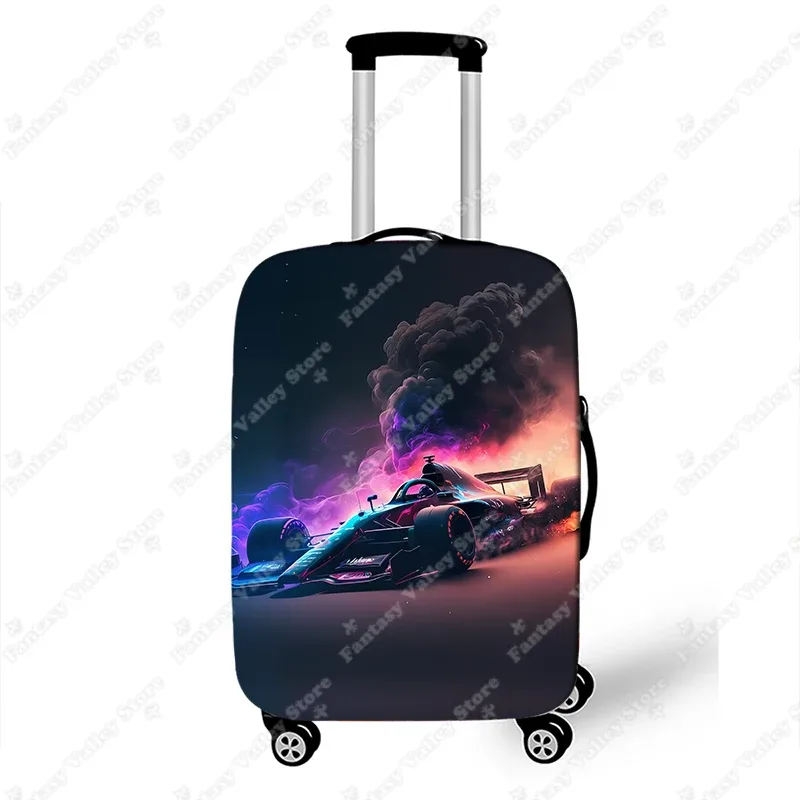 housse de protection pour bagages de voiture de course de moto, pour voyage, moto, voiture de sport, valise graphique, housse de protection élastique pour boîtier de chariot