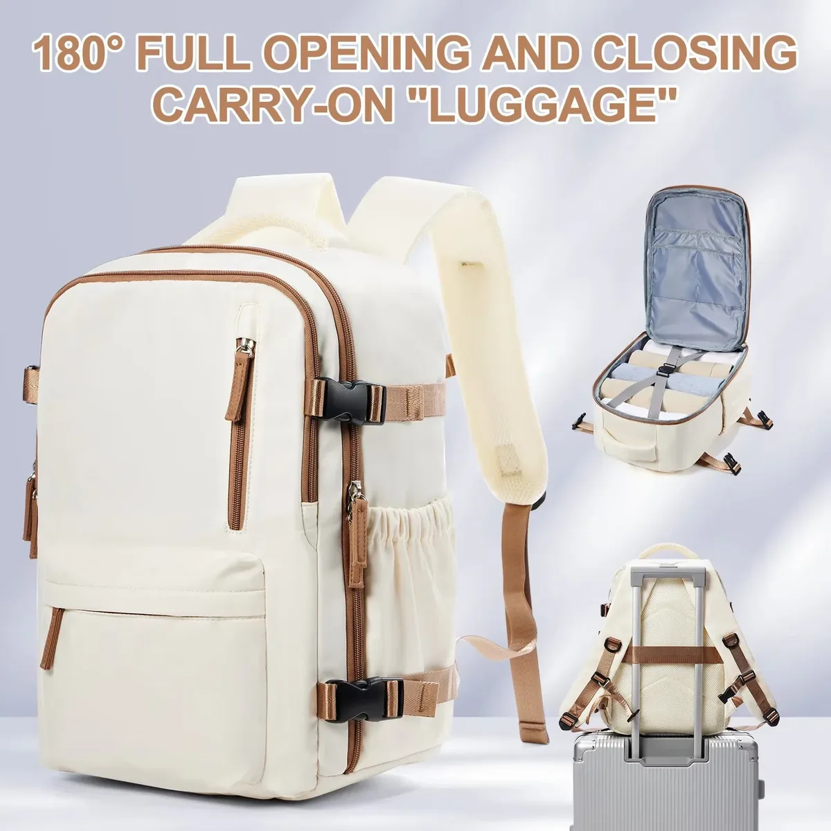 sac à dos de voyage en nylon de haute qualité pour femmes, grande capacité, sacs à dos de cabine pour ryanair, sac à dos pour ordinateur portable d'affaires pour hommes.