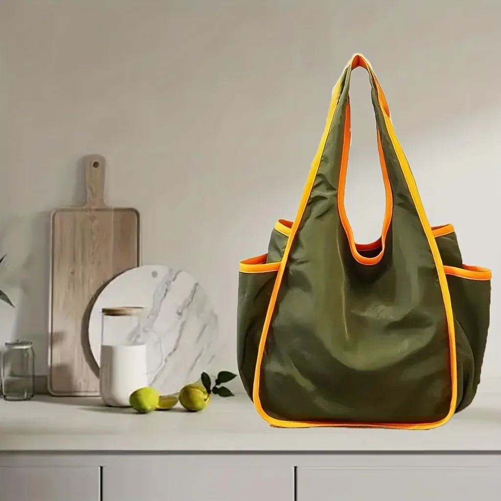 sac de courses pliable et écologique, sac fourre-tout simple et portable, grand sac écologique multicolore, sac d'épicerie, sac spécial, sac de grande capacité