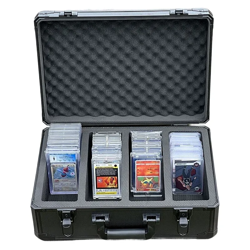 étui de rangement de cartes pour tcg, mtg, yu-gi-oh! & cartes de sport |   boîte de rangement de protection portable, valise de cartes à collectionner
