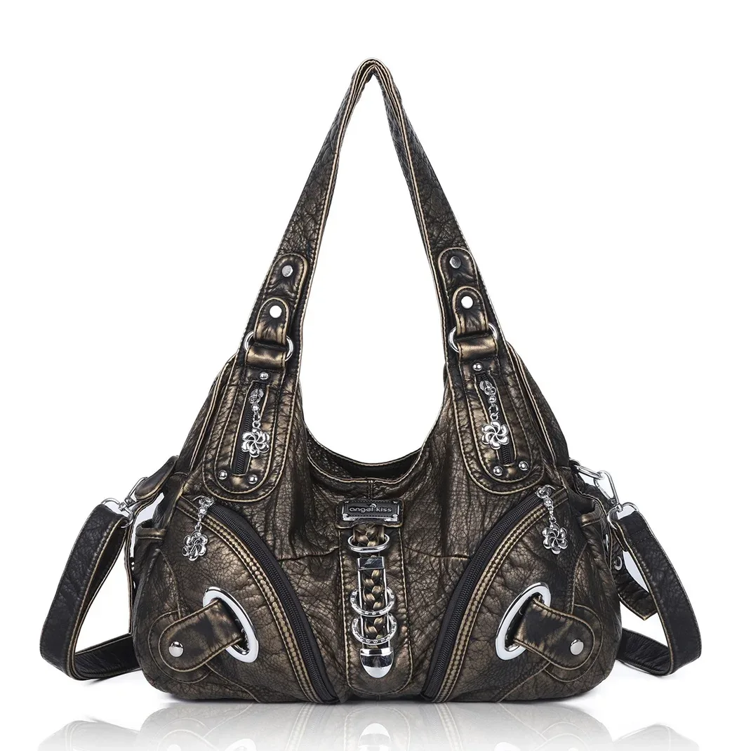 sac à main polyvalent pour femme, sac à bandoulière tendance, grand sac à poignée supérieure, sacoche, sac boulette, sac à bandoulière multi-poches, grand sac à main