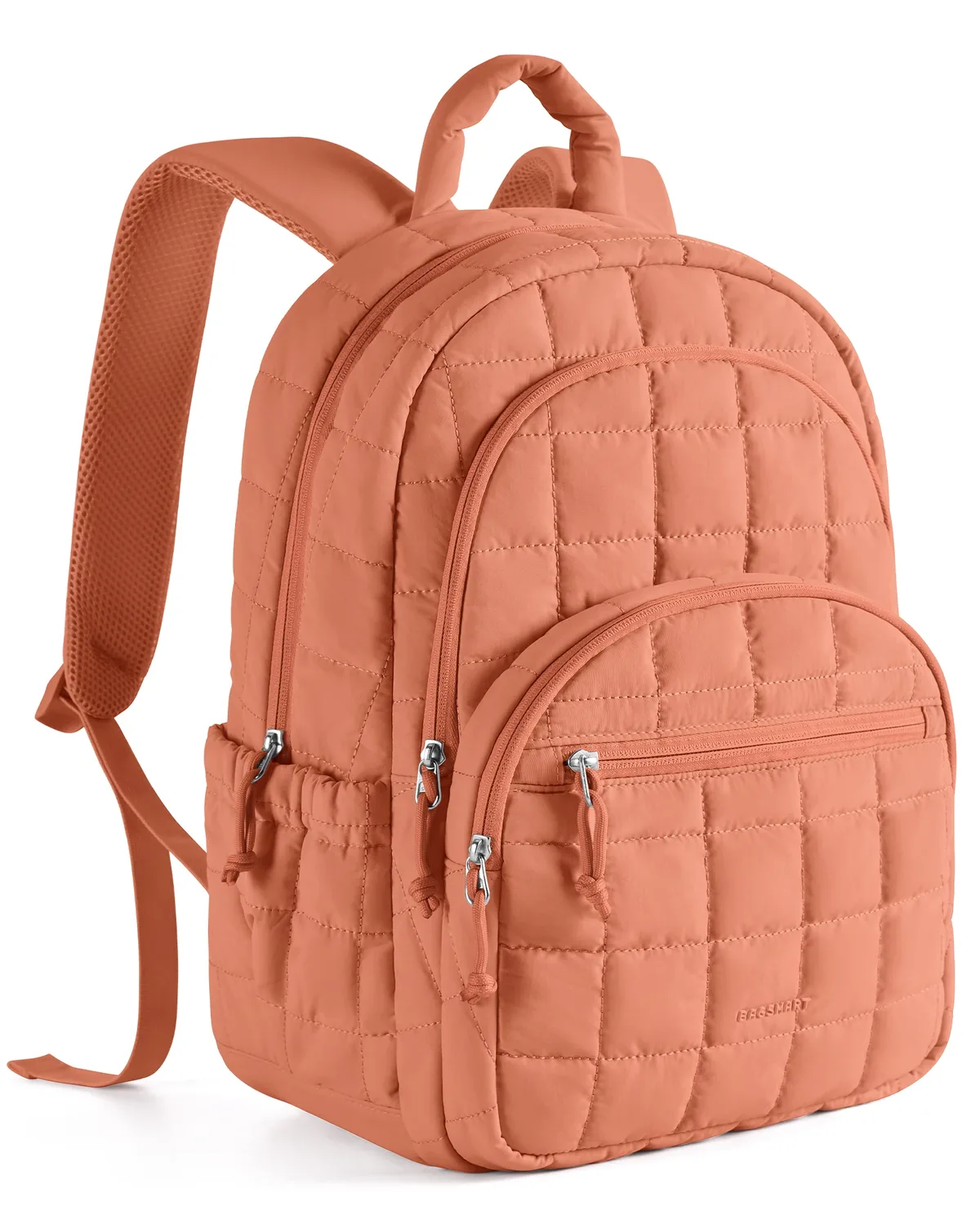 sac dos nylon beige carreaux 20 35 litres bandes soutien ventilées poignée souple compartiment téléphone portable courbe physiologique dos