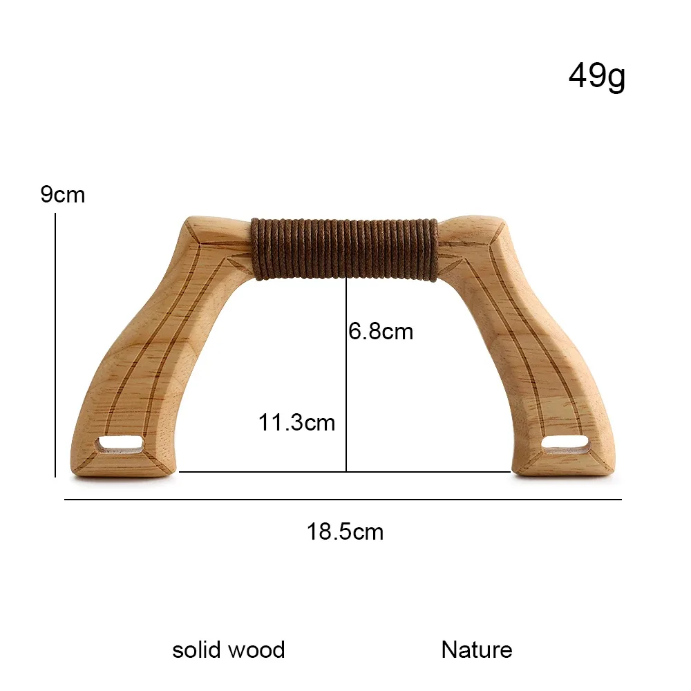 sac à bandoulière en forme d'arc, poignée de couture amovible, cadre de poignée en forme de u en bois massif, accessoires de bricolage, 2/4/10 pièces