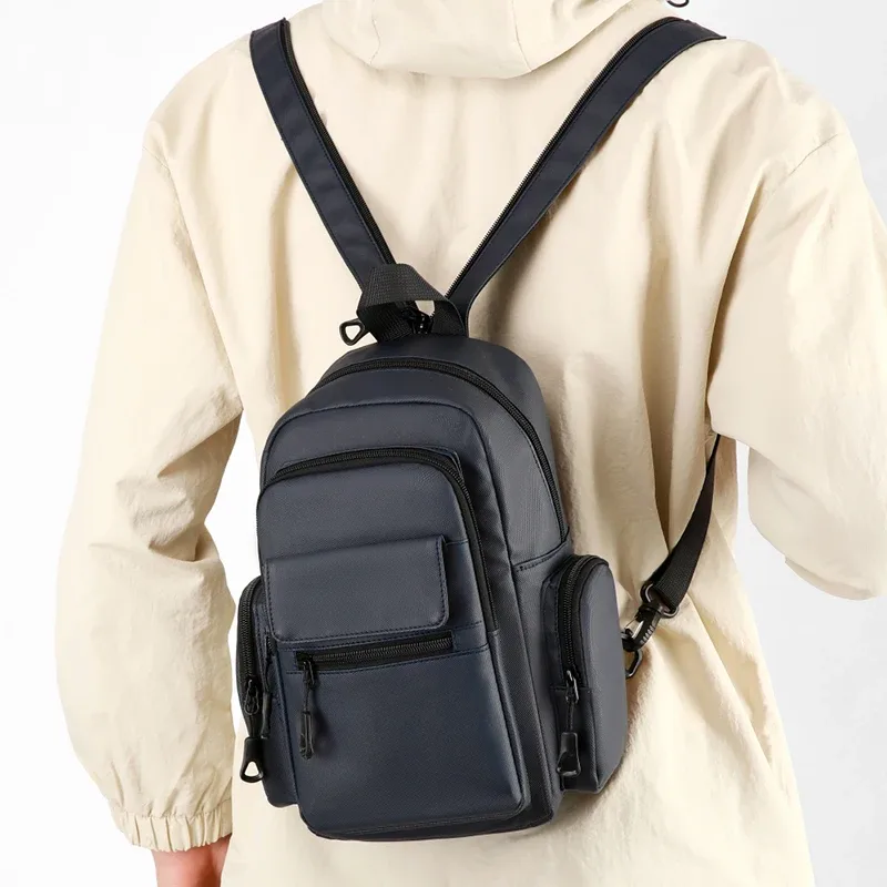 sac de poitrine multifonctionnel tendance, sac de poitrine pour le cyclisme, mini sac à dos pour homme, adapté au transport quotidien, aux sports de plein air et aux voyages