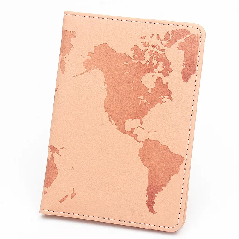 étuis de passeport rétro en cuir pu, étiquettes de bagage, organiseur de voyage, porte-cartes d'identité