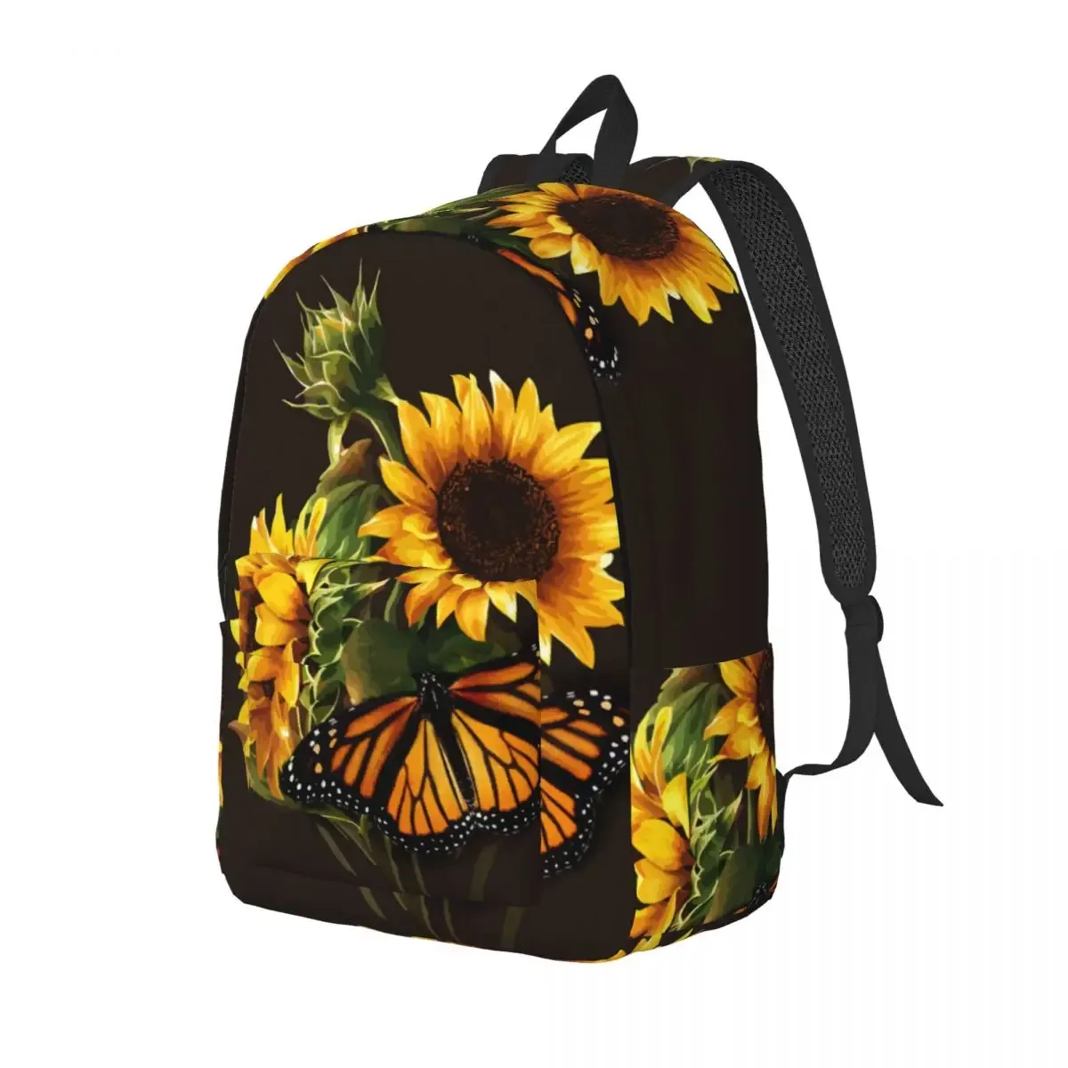tournesol et papillon photo sac à dos homme école étudiant sac à dos femme grande capacité sac à dos pour ordinateur portable