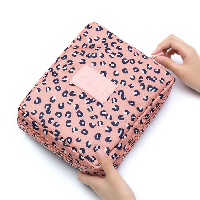 trousse de maquillage de voyage portable, étanche, multi-compartiments, multifonctionnelle, organisateur de toilette pour femmes et filles