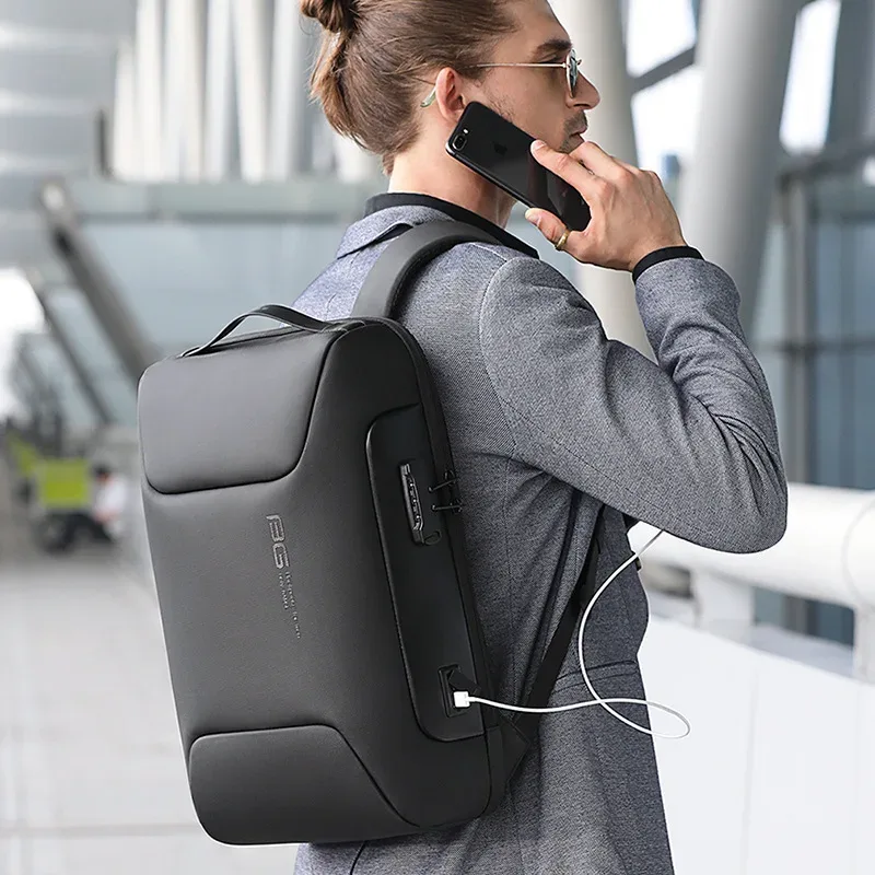 sac dos oxford université noir polyester couche intermédiaire informatique ceinture coussin air étanche anti vol usb charge sac voyage