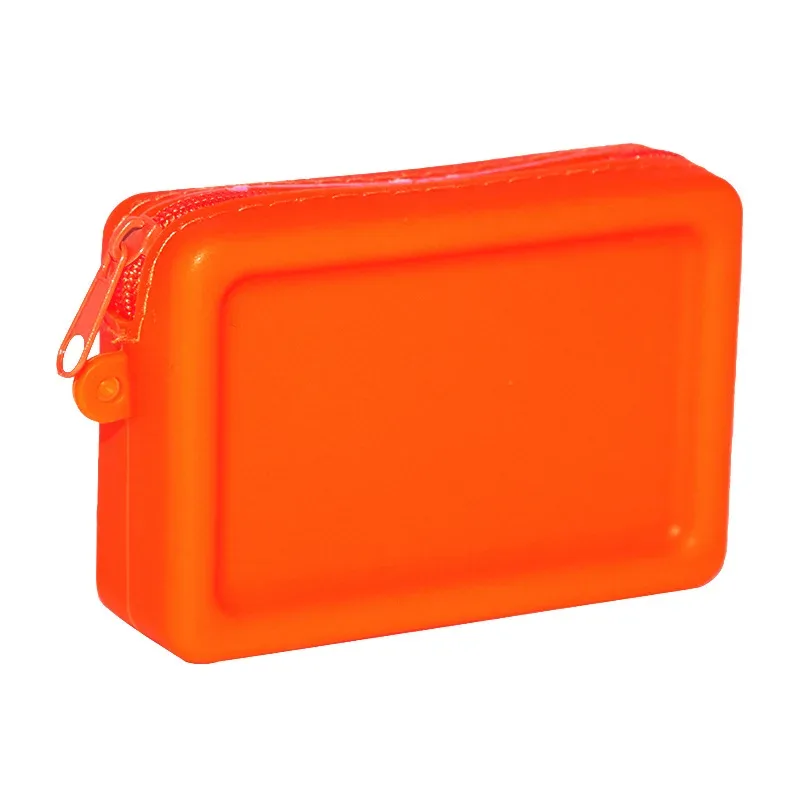 sac à cosmétiques en silicone vintage, étanche, fermeture éclair lisse, porte-écouteurs, porte-documents macaron, portefeuille, porte-monnaie, poudres portables