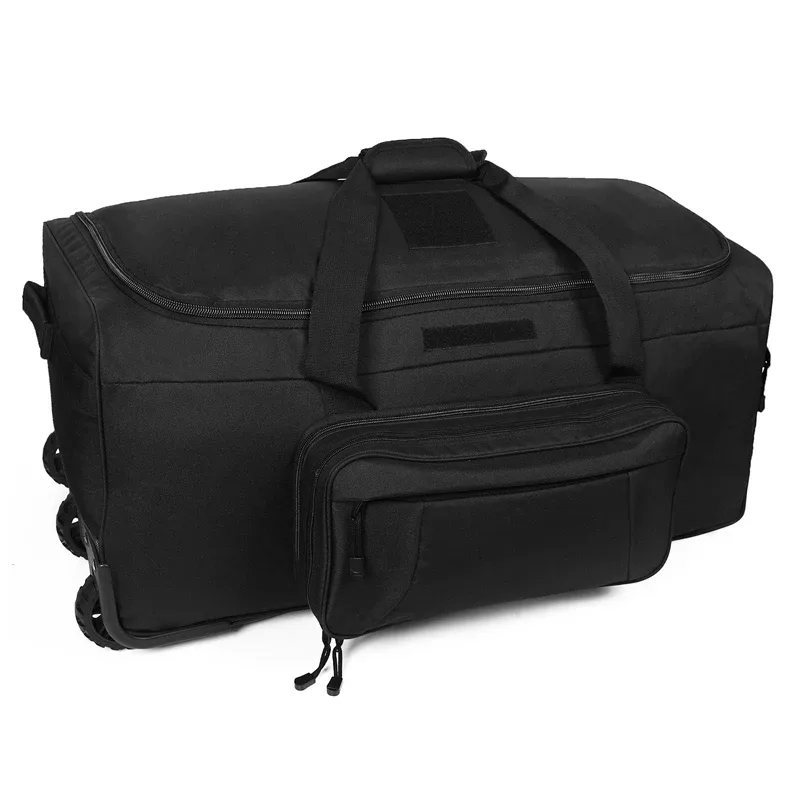 sac polochon tactique de grande capacité 124l, bagages roulants pour camping robuste, randonnée, valise de voyage