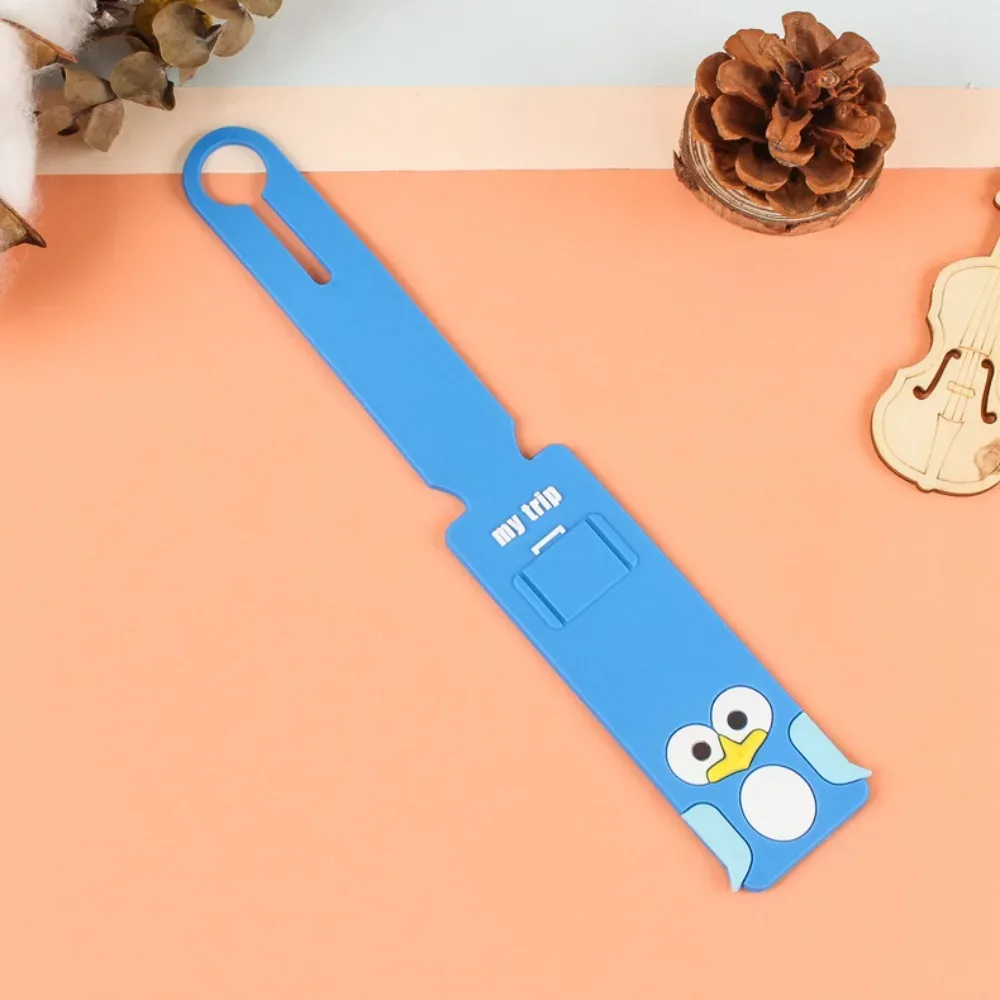 étiquette de bagage en silicone motif animaux mignons, accessoire de voyage tendance, porte-adresse d'identification pour valise, étiquette d'embarquement portable