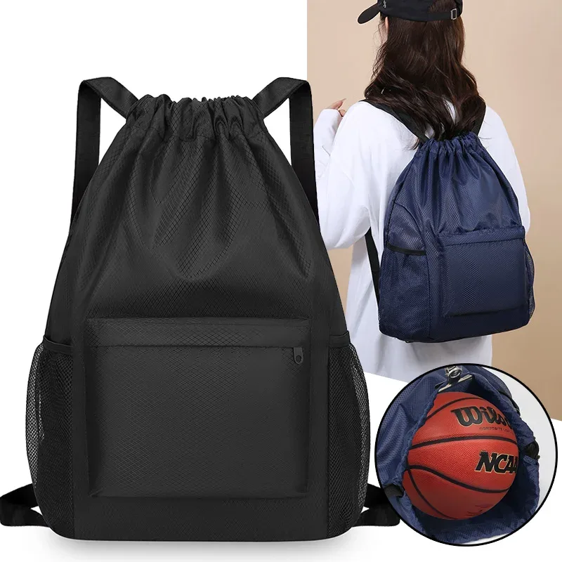 Sac de sport léger et étanche, sac à cordon pour salle de sport, basket-ball et voyage, unisexe