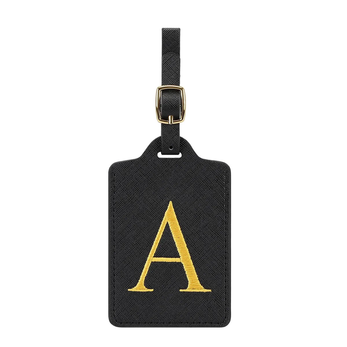 étiquette de bagage personnalisée avec 26 lettres, étiquette de nom initiale pour valise, accessoires de voyage anti-perte, adaptée aux voyages, à l'école