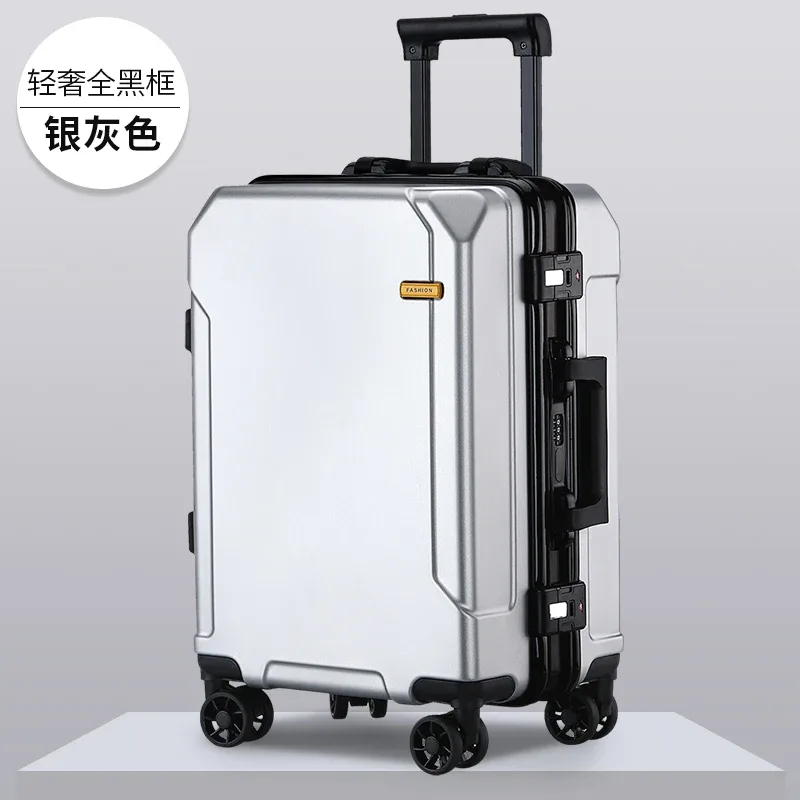 valise à roulettes avec cadre en aluminium pour hommes et femmes, bagages de voyage, petite cabine, 24 po, 20 po, tendance de la mode, nouveau