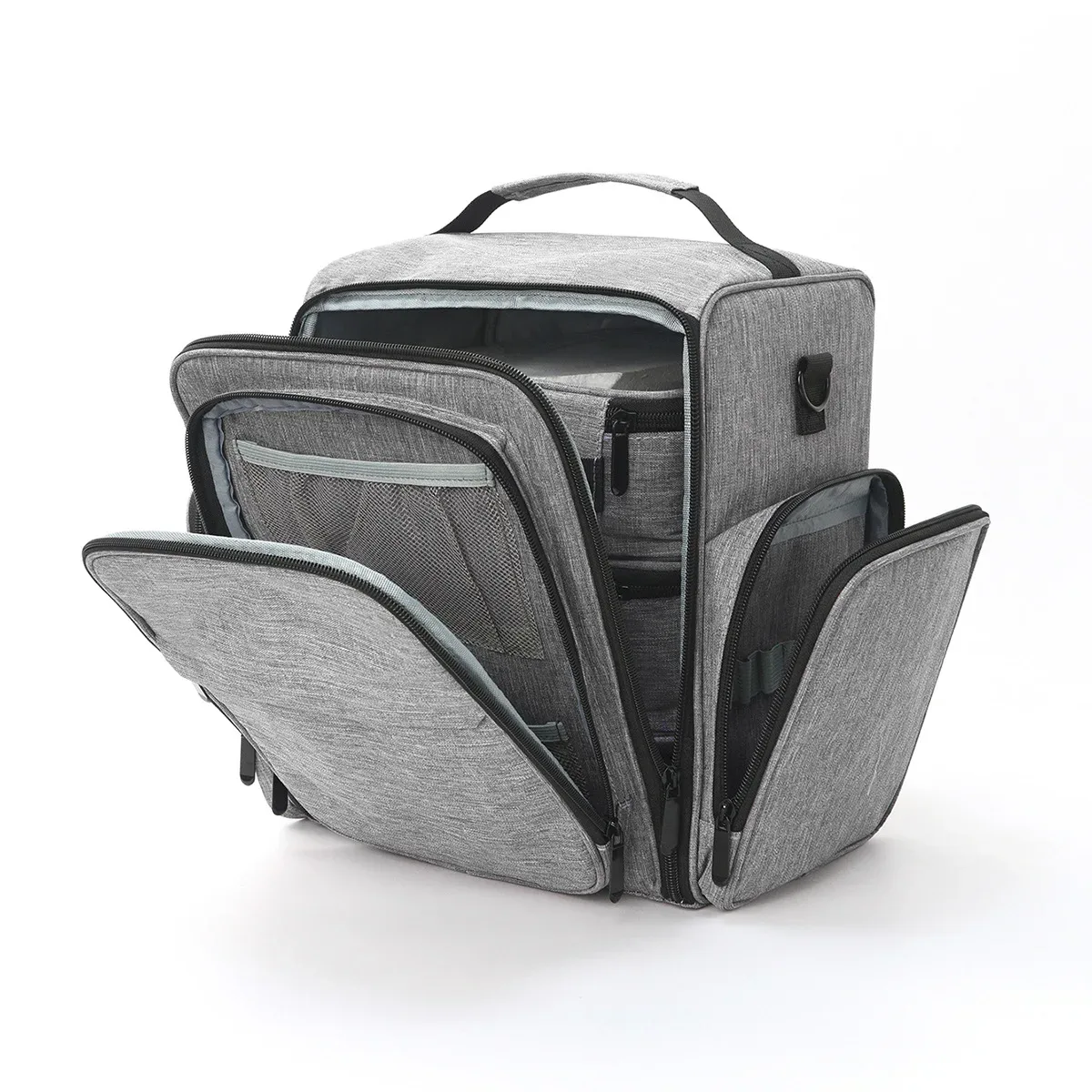 sac de rangement pour vernis à ongles à trois couches, grande capacité, trousse de toilette portable, sac de rangement portable, trousse à maquillage 72 compartiments avec hauteur supplémentaire