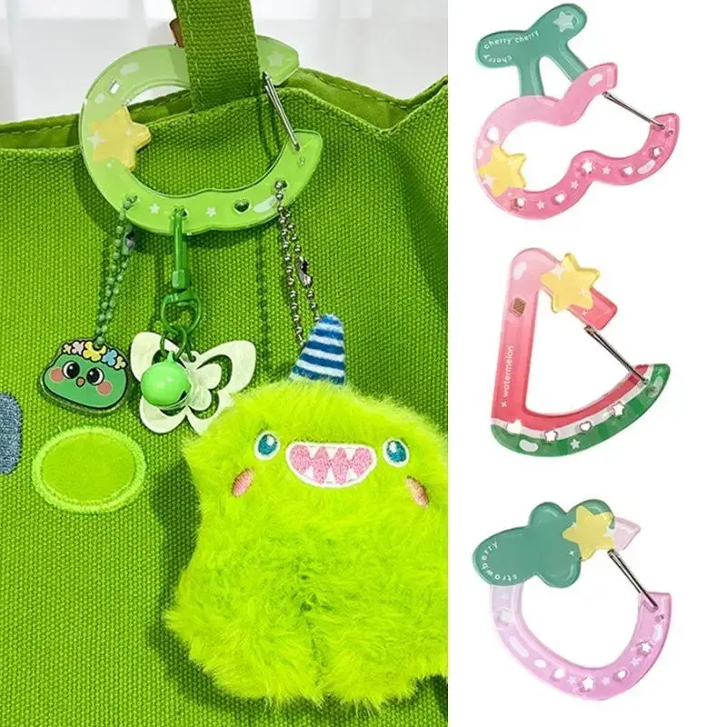 Pendentif de fruits en acrylique Portable, décoration de manuel, porte-clés, breloque, boucle de sac Ita, accessoires de sac à dos pour un usage quotidien, mousqueton