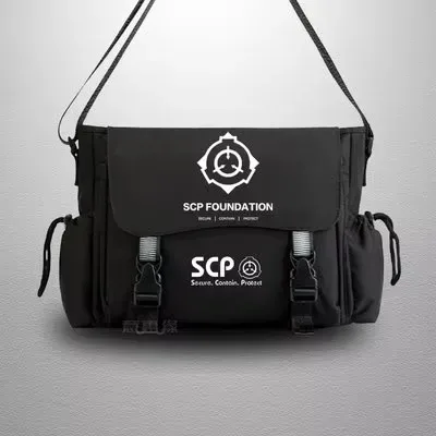 scp sécurisé conta sac de messager décontracté anime cosplay étudiant couverture lumineux sac à bandoulière pour hommes adolescents