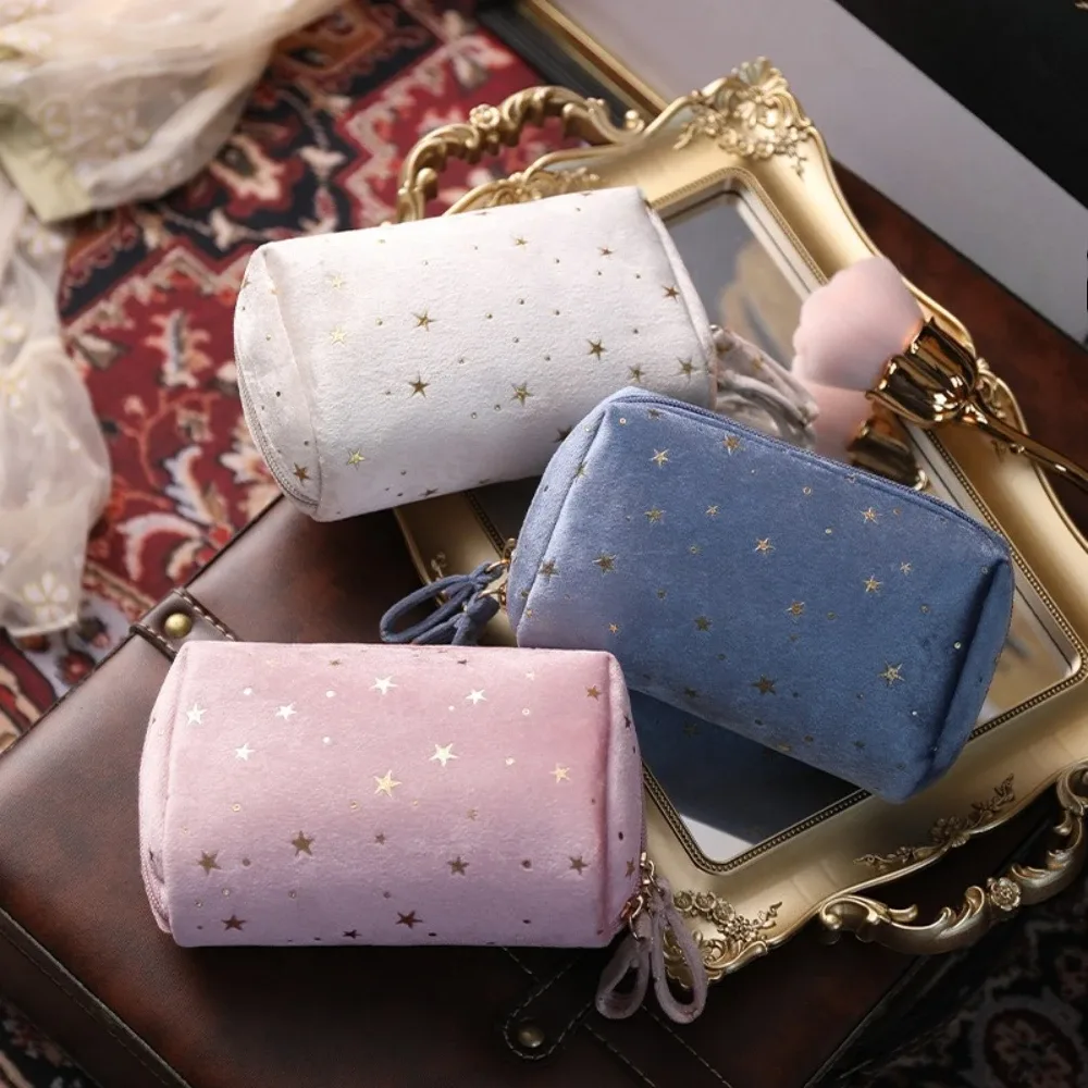 sac de maquillage en velours pour fille, organisateur, sac de rangement pour rouge à lèvres, trousse de toilette pour femme, étui de beauté, pochette de maquillage portable, sac cosmétique
