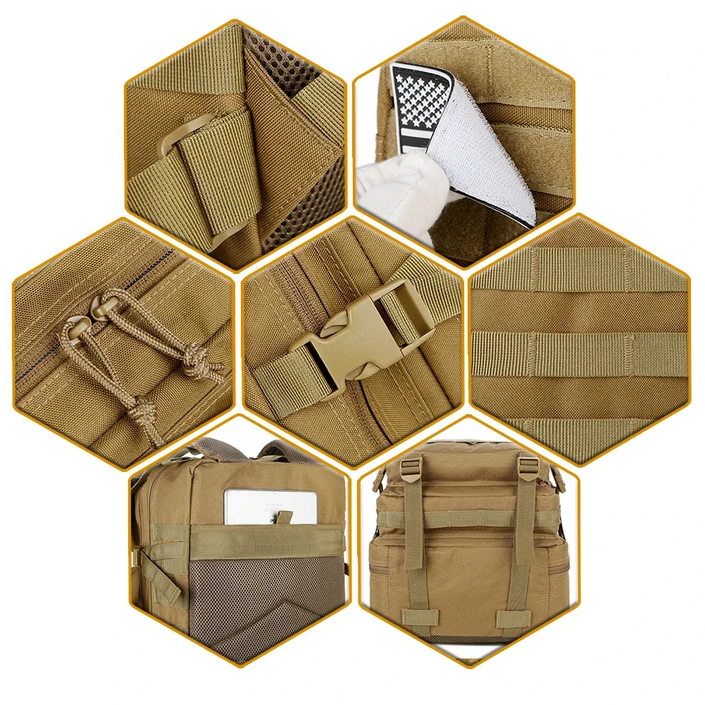 30/50l homme sacs à dos tactiques sacs de voyage survie en plein air 3p sac d'assaut edc molle pack pour trekking sac de chasse
