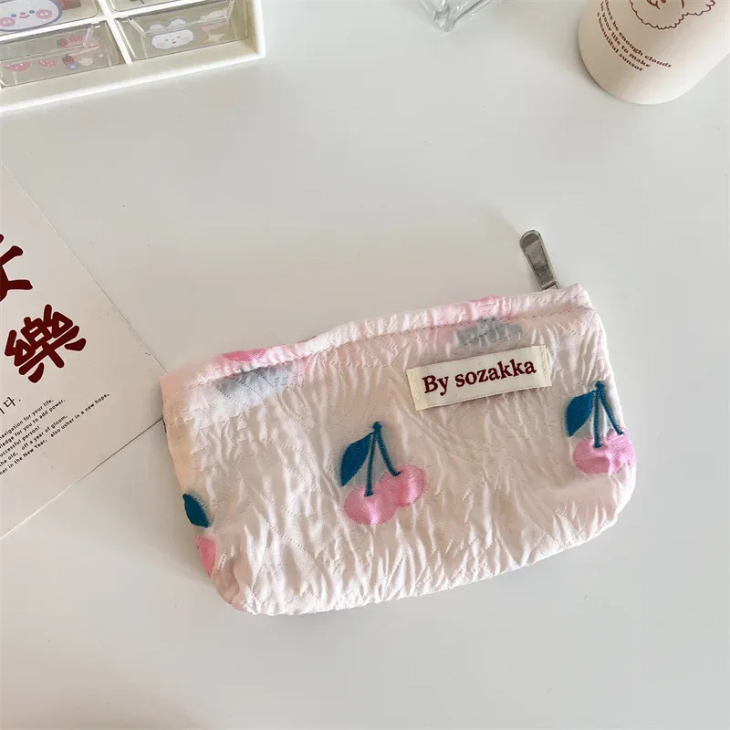 sac de rangement pour cosmétiques de voyage pour femmes, fleurs en relief français, portefeuille mignon, kits de maquillage, sacs à main, étui à crayons pour téléphone, sac d'évaluateurs