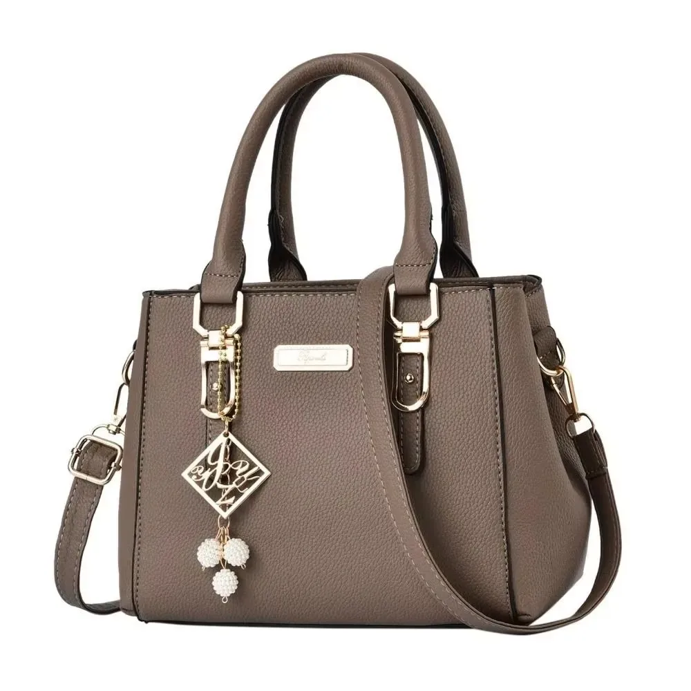 sac à bandoulière en cuir spacieux pour femmes, sac à main quotidien décontracté avec un grand espace de rangement