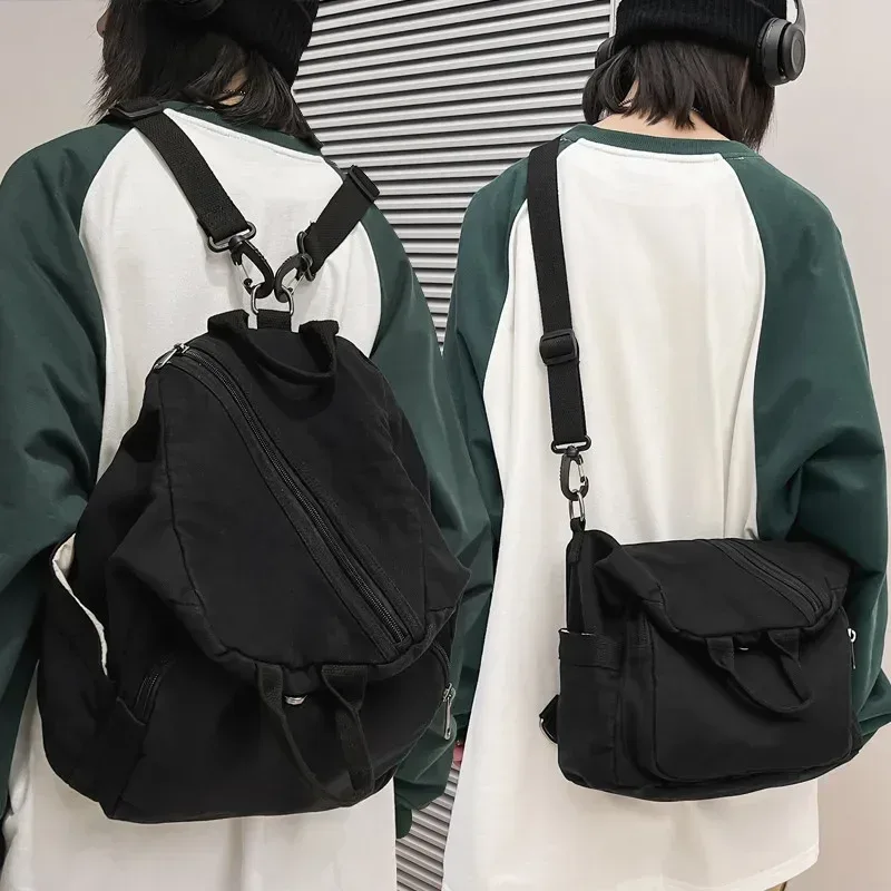 sac à dos en toile de grande capacité pour femme, sac d'école décontracté, sac à main de voyage pour étudiant, sac à main vintage pour femme, sacs initiés, po pack