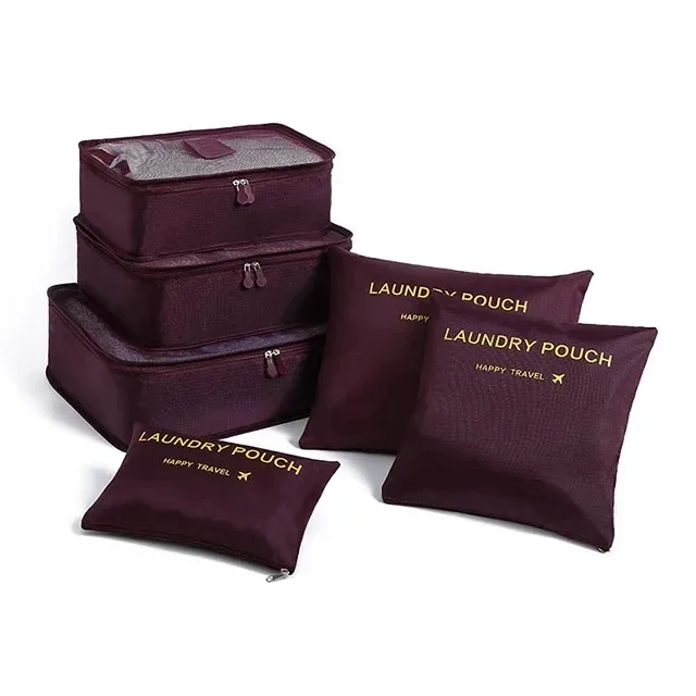 organisateur voyage sacs rangement polyester multifonction cube taille couleur variée usage bagages compression vêtements