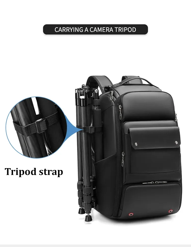 sac à dos professionnel pour appareil photo reflex numérique pour hommes, avec support pour trépied, détachable en sac à dos antivol de 40 l pour ordinateur portable de 17 pouces