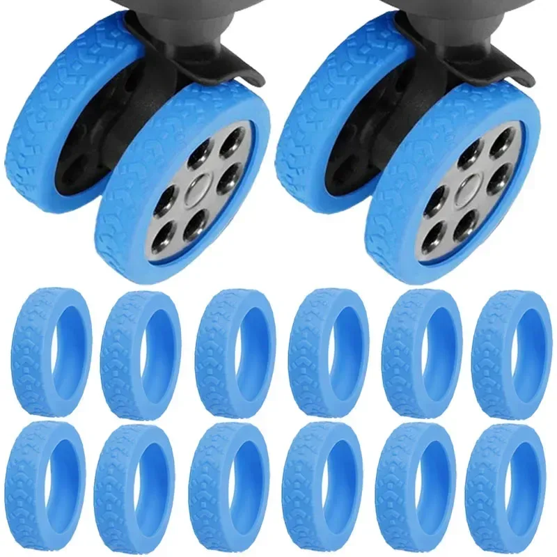 protecteur de roues en silicone pour bagages, réduit le bruit, couverture de roues de valise de voyage, texture épaisse, accessoires de bagages