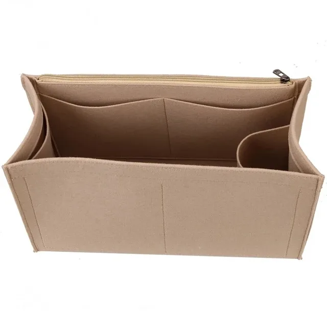 sac d'insertion en tissu feutré pour livre, sac à main de maquillage, organisateur, sac à main intérieur de voyage, sac à cosmétiques, sac pour maman, fourre-tout onthego