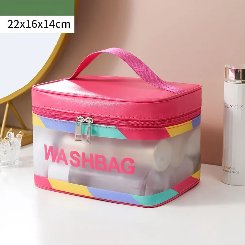 trousse de maquillage mate, grande capacité, imperméable, sac de rangement pour cosmétiques, trousse de maquillage portable à main