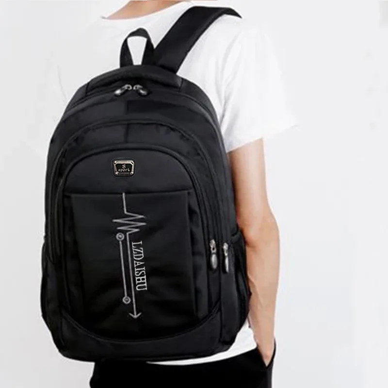 sac à dos décontracté pour hommes, sac pour ordinateur portable, sac de voyage de grande capacité, sac d'école pour étudiants, sac à dos pour étudiants version coréenne [zip