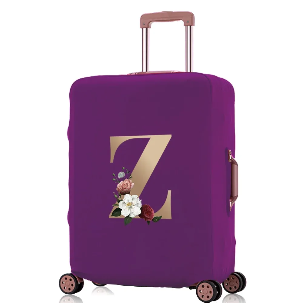 juste de protection élastique pour bagages, housses anti-poussière, motif lettre dorée, valise trolley, sac de voyage, 18-32