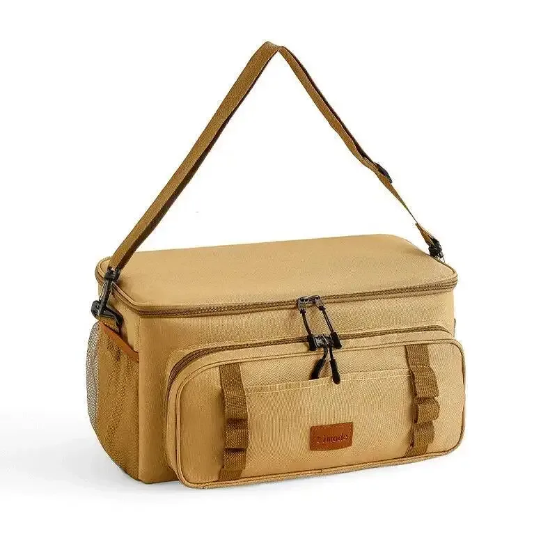 sac isotherme de pique-nique grande capacité 35l, sac à bandoulière portable, sac à main thermique pour l'extérieur, vente chaude