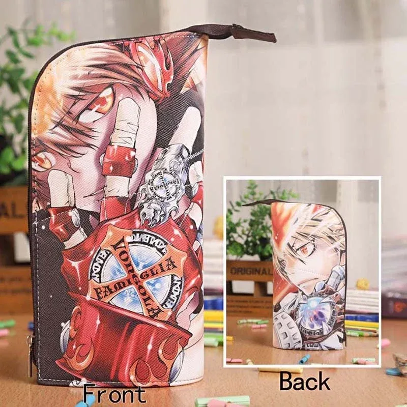 anime hitman reborn sawada tsunayoshi pochette de papeterie trousse à crayons sacs sacs et étuis à cosmétiques