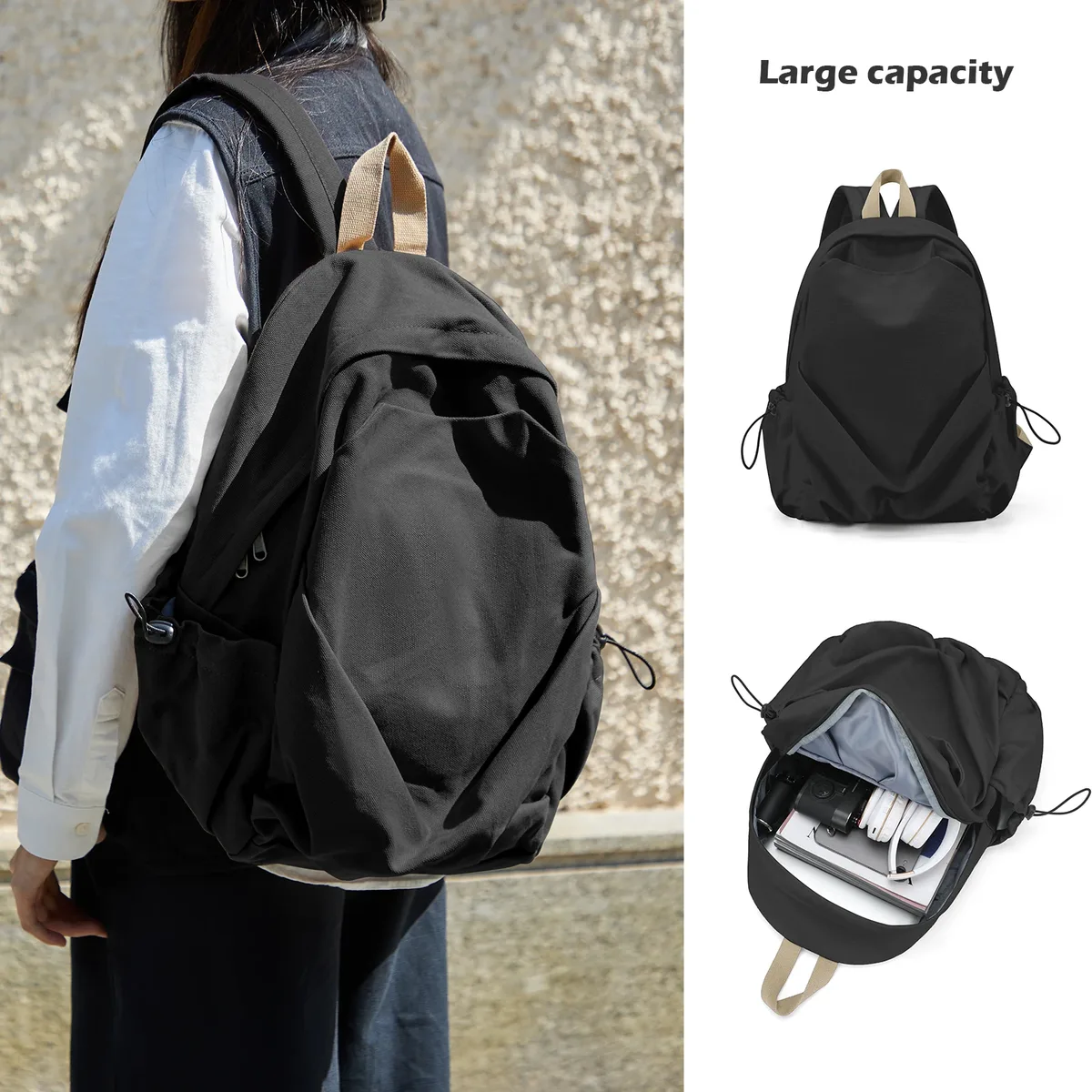 sac à dos scolaire pour fille et garçon, grande capacité, imperméable, sac à dos pour adolescents, sac à dos de voyage pour femmes, sac à dos décontracté pour ordinateur portable