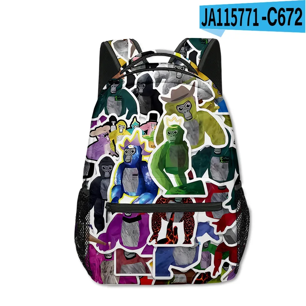 sac à dos tendance et amusant pour étudiants, avec impression 3d de gorille, en tissu oxford imperméable, pour garçons/filles, sacs à dos de voyage