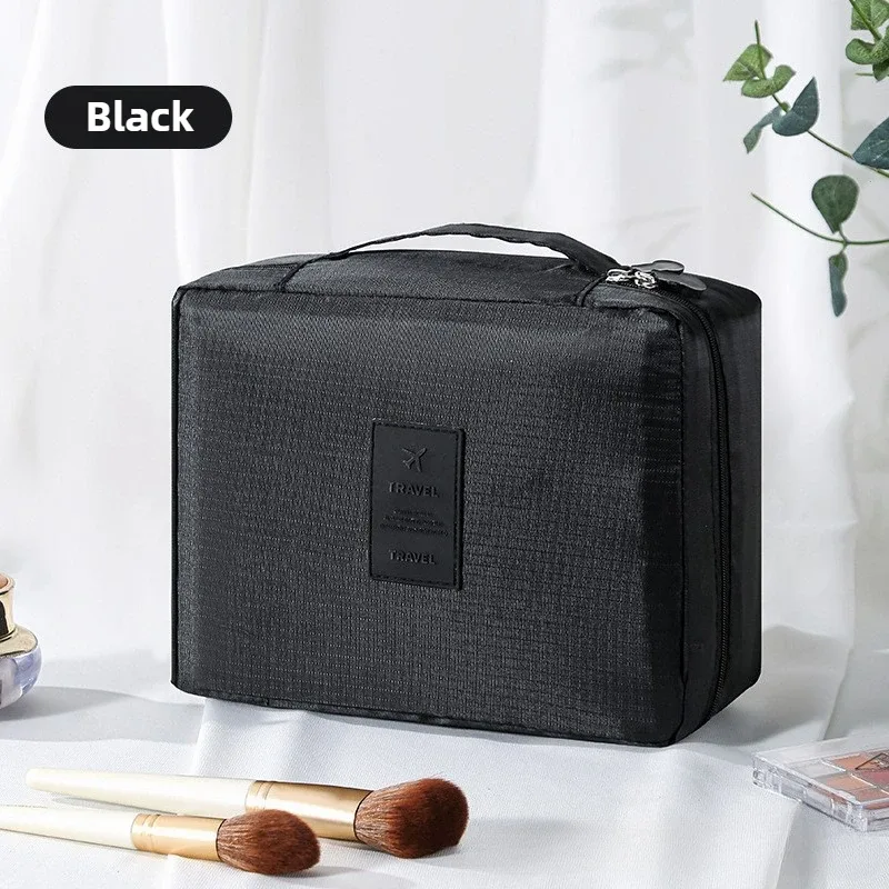 grande trousse de toilette pour femmes, sac de voyage imperméable pour cosmétiques, organiseur de maquillage avec ouverture facile, étui de rangement beauté