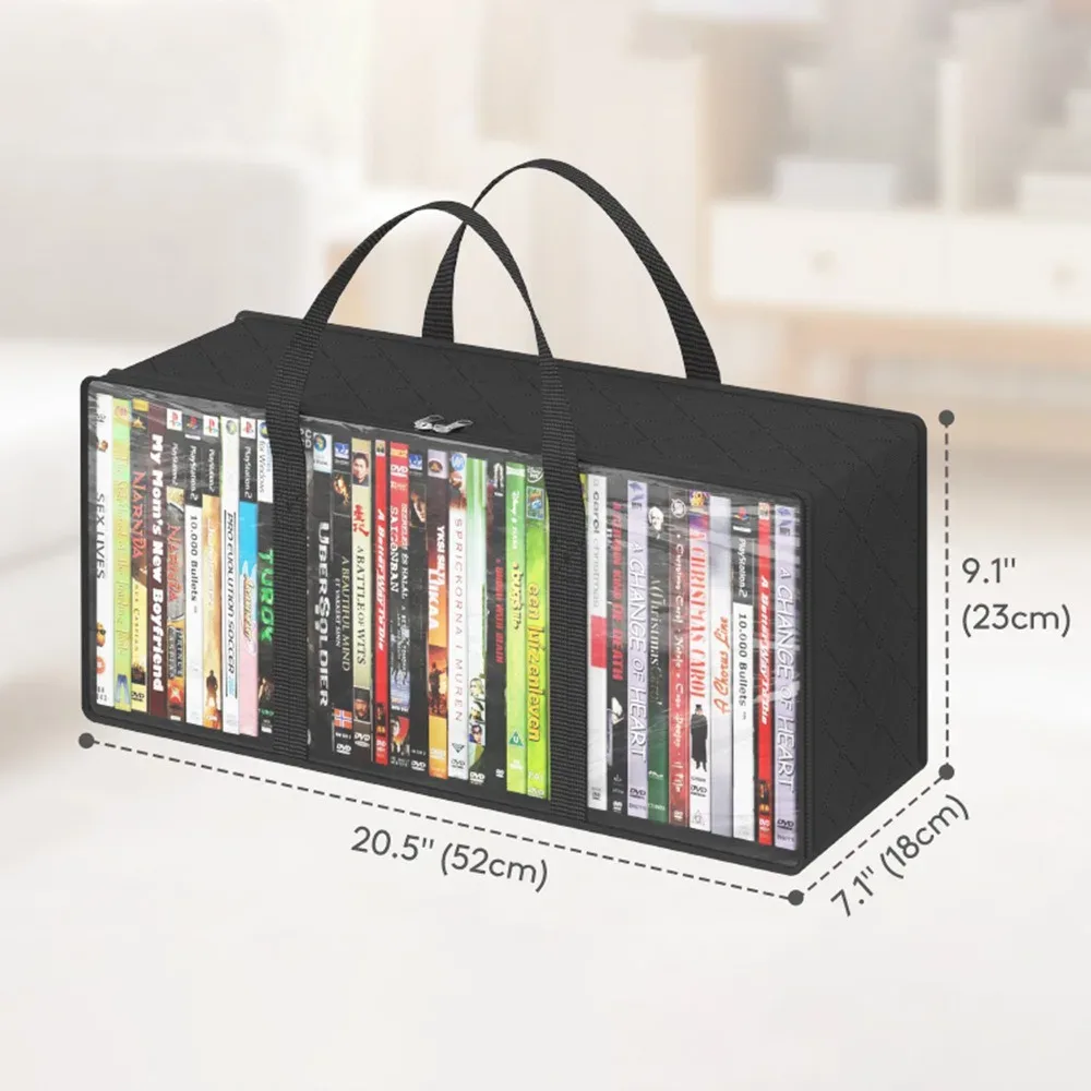 sac de rangement multifonctionnel en pvc, grande capacité, anti-poussière, anti-humidité, organisateur portable pour cd, livres, chapeaux, vêtements, rangement de voyage